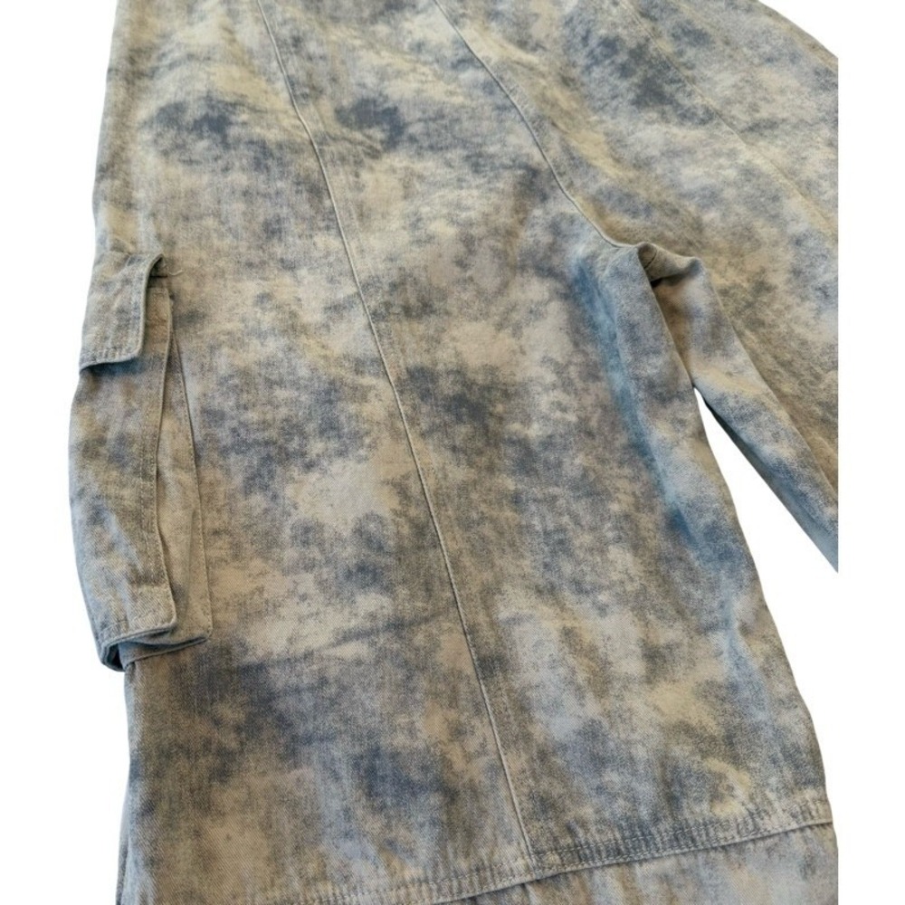 FREEMARKET Women's Cargo Pants Wide Leg Tie Dye Large Streetwear Y2K Artsy Boho - Picture 14 of 14